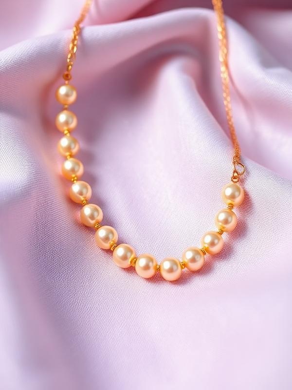 Collar Perlas Doradas